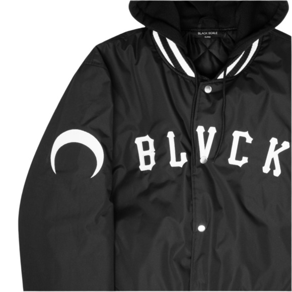 Black Scale Grand Slam Hooded Varsity Jacket Size L NWT - Picture 2 of 12